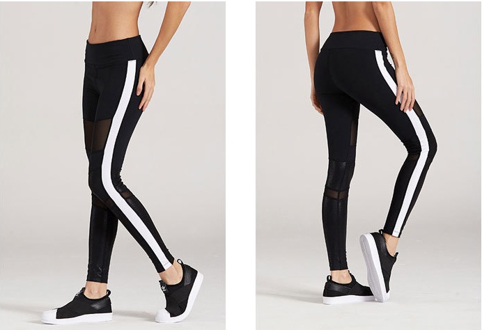 Spring New Yoga Pants Women Outdoor Running Sports Pants Sexy Mesh Stitching Stovepipe Hip Pants - Image 3