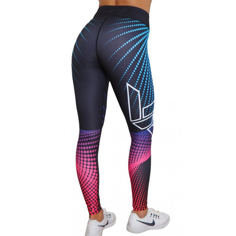 Polka Dot 3D Printed Yoga Pants Sweatpants Women - Image 3