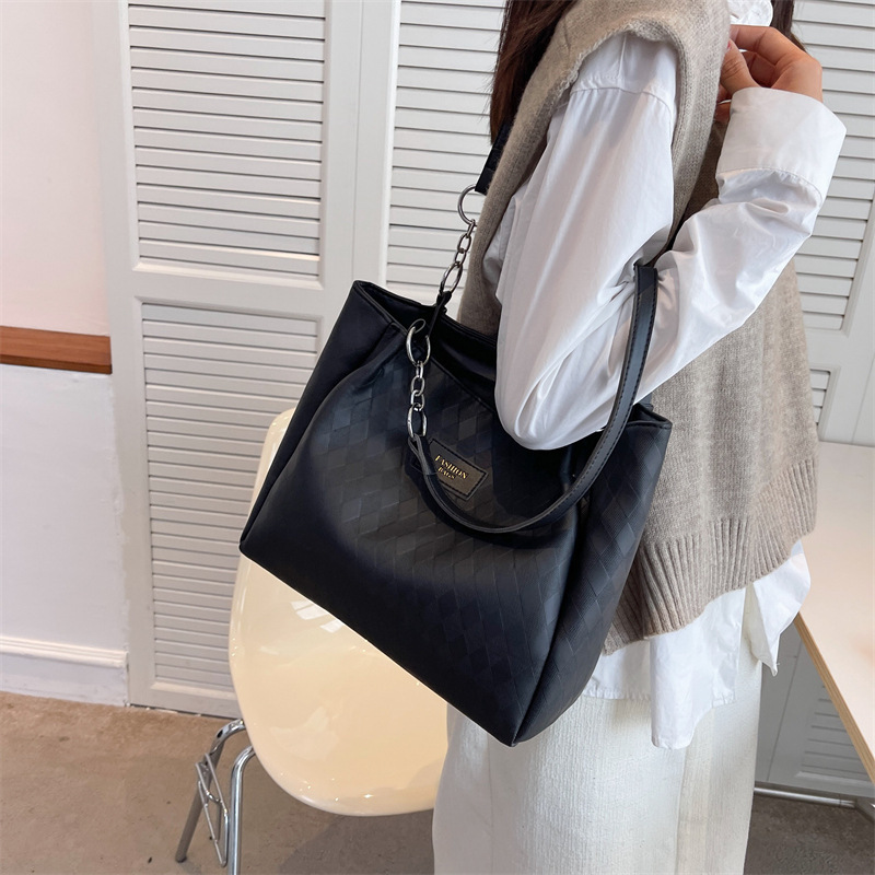 Rhombus Pattern Totes Chain Shoulder Bag Women Shopping Bags - Image 4