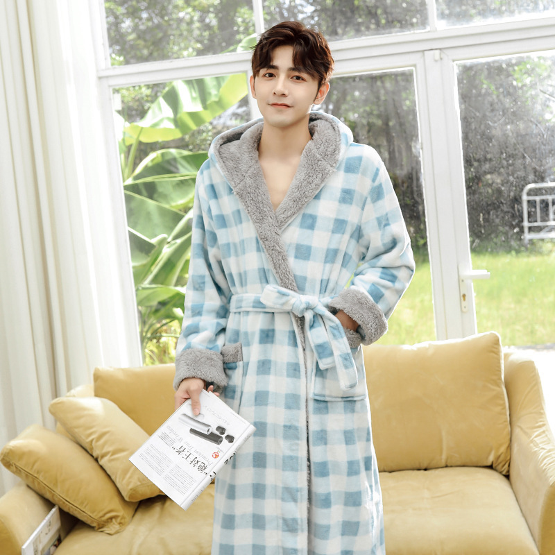 Autumn And Winter Bathrobes To Keep Warm Wholesale Nightgowns And Home Wear - Image 3