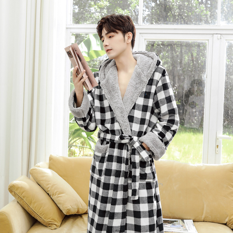 Autumn And Winter Bathrobes To Keep Warm Wholesale Nightgowns And Home Wear - Image 5