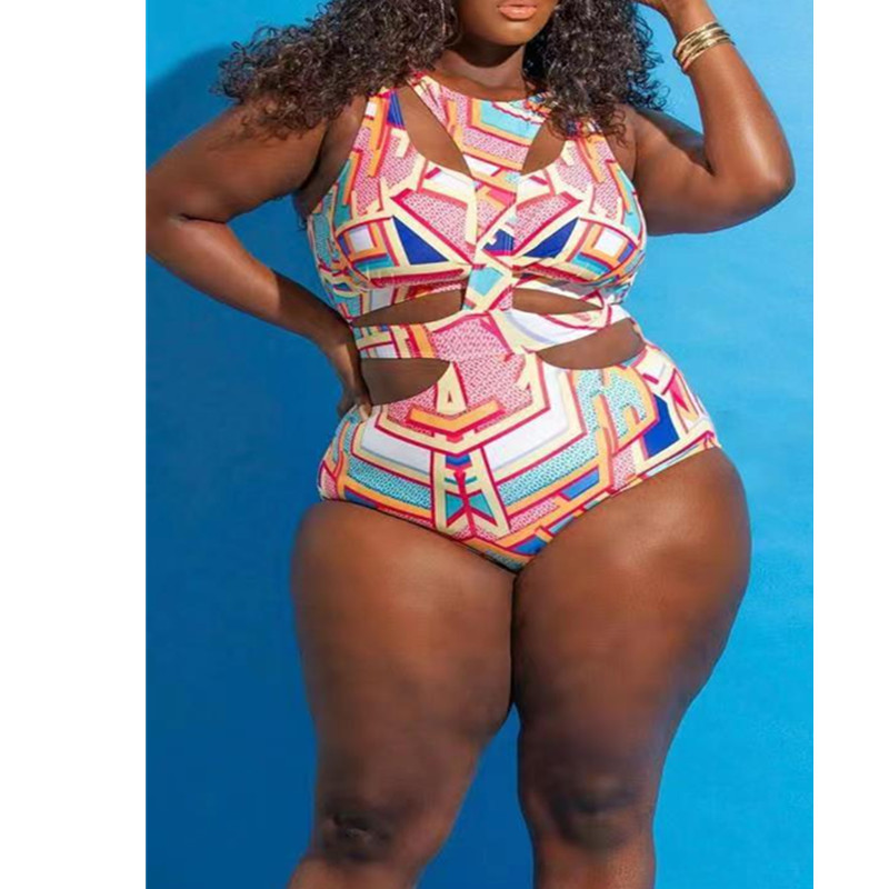 Ethnic Print Plus Size Swimsuit Bikini - Image 4