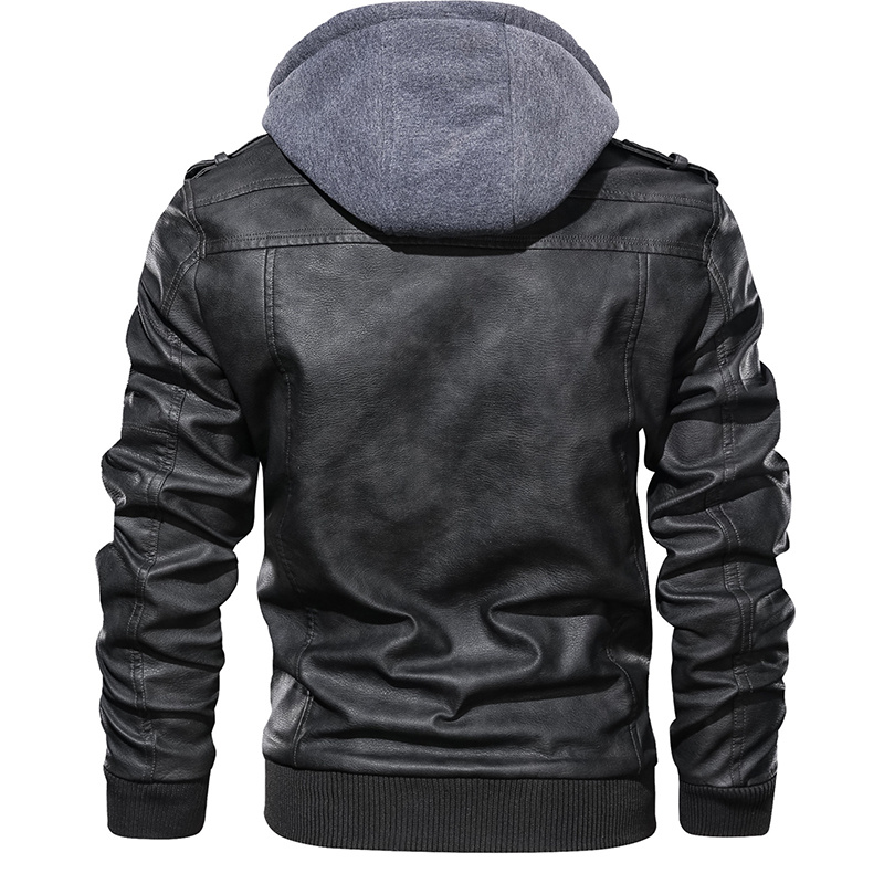 New Men Leather Jackets Autumn Casual Motorcycle PU Jacket Biker Leather Coats - Image 5