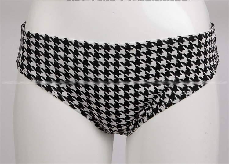 Houndstooth Cross-Tie Swimsuit Bikini - Image 4