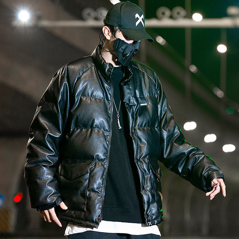 Men's Stand-up Collar Overalls Trendy Padded Jacket - Image 5