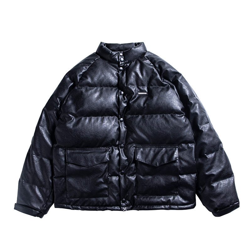 Men's Stand-up Collar Overalls Trendy Padded Jacket - Image 3