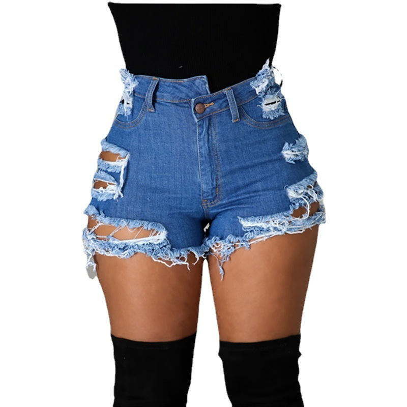 High Waist Fashion Casual Jeans Shorts Hot Pants - Image 3