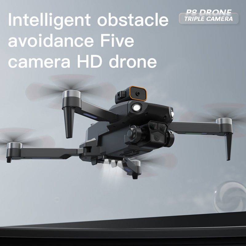 P8 Pro HD Aerial Photography Five Lens Obstacle Avoidance Drone Automatic Return GPS Quadcopter RC Airplane Optical Flow Electric Control - Image 8