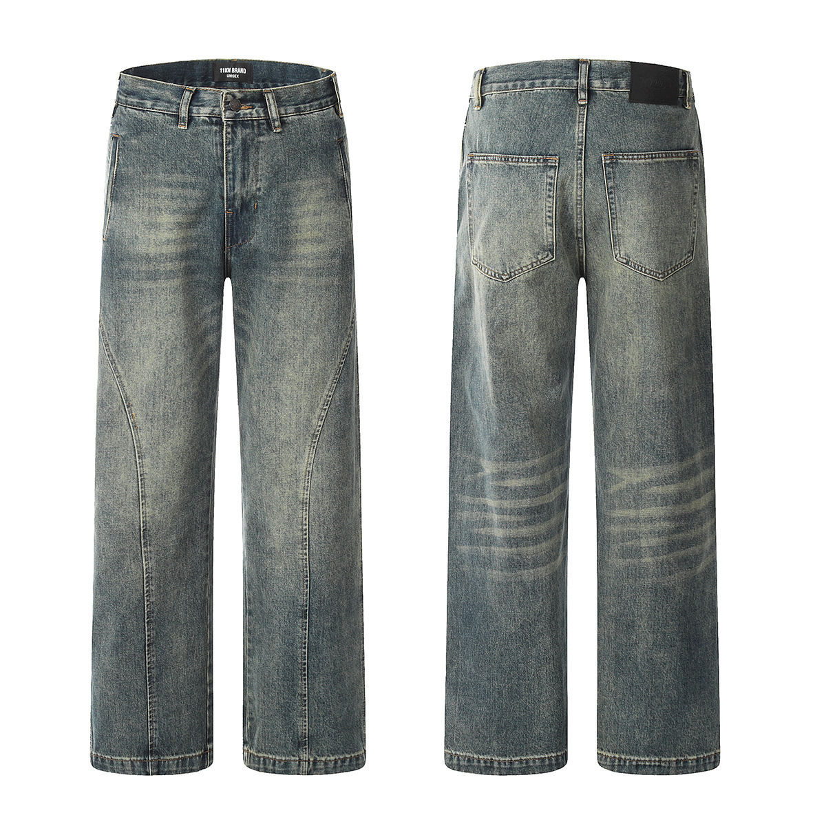 American Retro Jeans Men And Women Casual Straight-leg High Street - Image 6