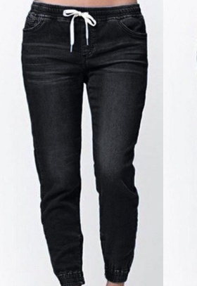 Autumn explosions Europe and the United States denim trousers tie the foot lantern jeans women - Image 7