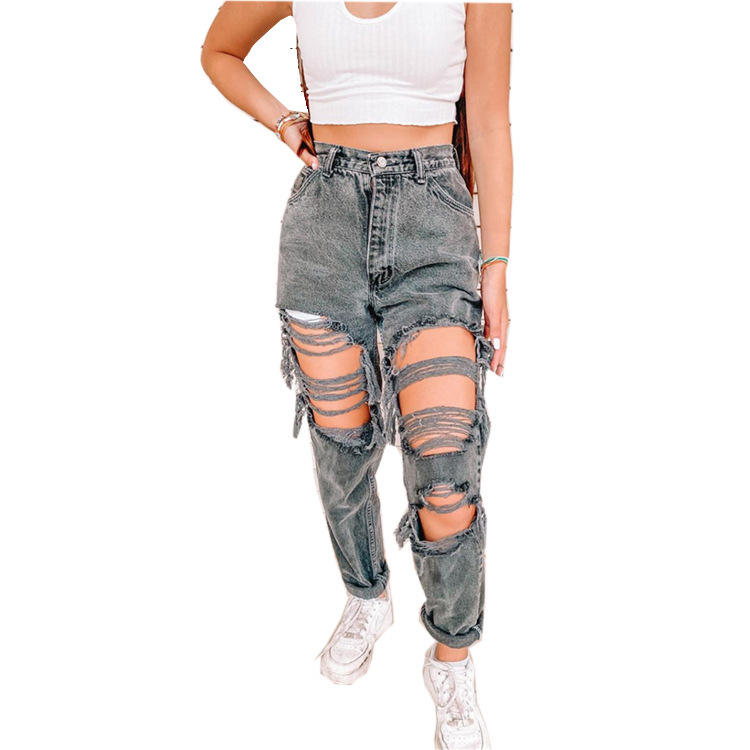 Ladies Jeans Ripped Holes Are Thinner Ladies Jeans Trousers Women Trousers - Image 5