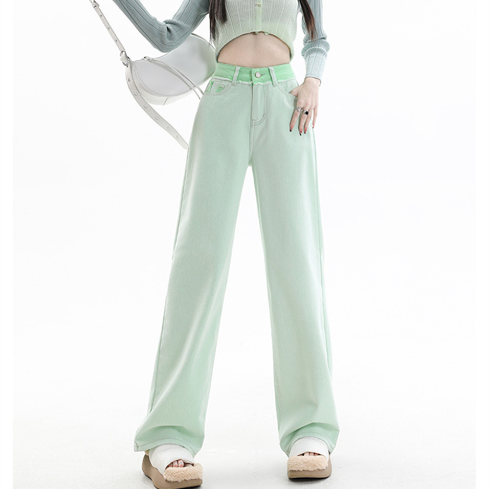 Light Raw Hem High Waist Wide Leg Jeans For Women Summer New - Image 7