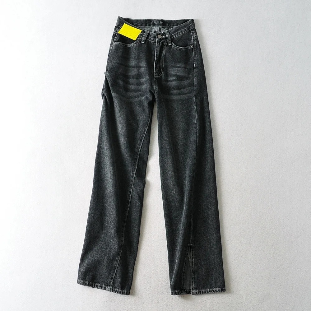 Net Red Feet Split Mopping High Waist Jeans Women Autumn - Image 5