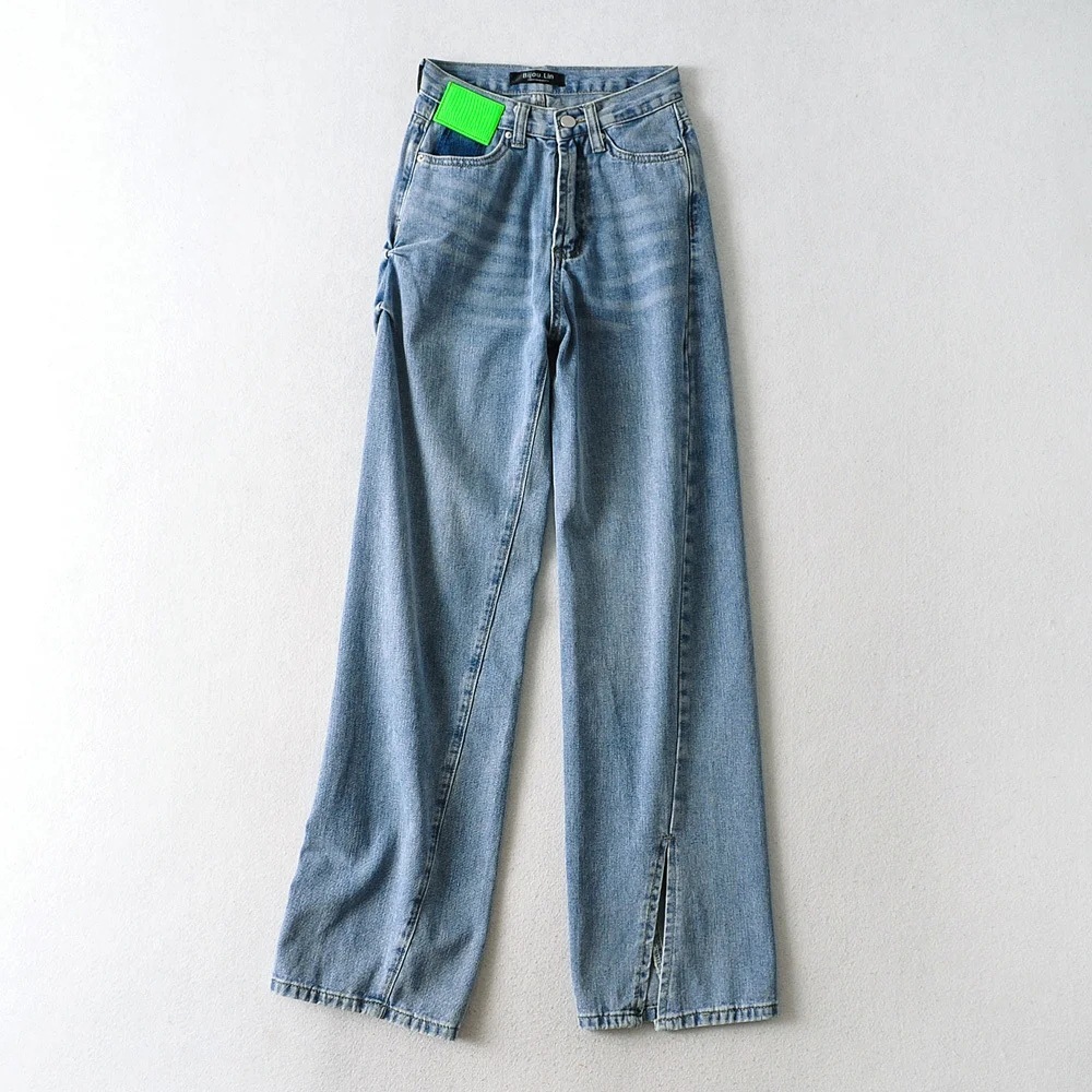 Net Red Feet Split Mopping High Waist Jeans Women Autumn - Image 4