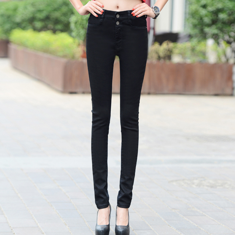 Women White Denim Jeans Pants Slim Female Girl Jean Trousers - Image 5