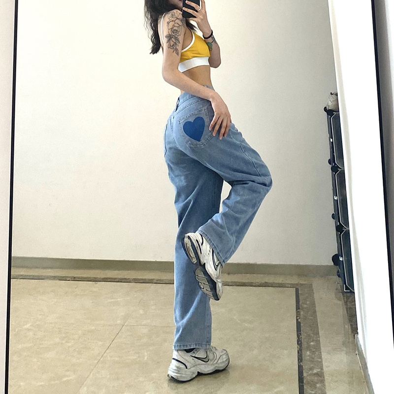 Gradient Black Jeans Women High Waist - Image 3