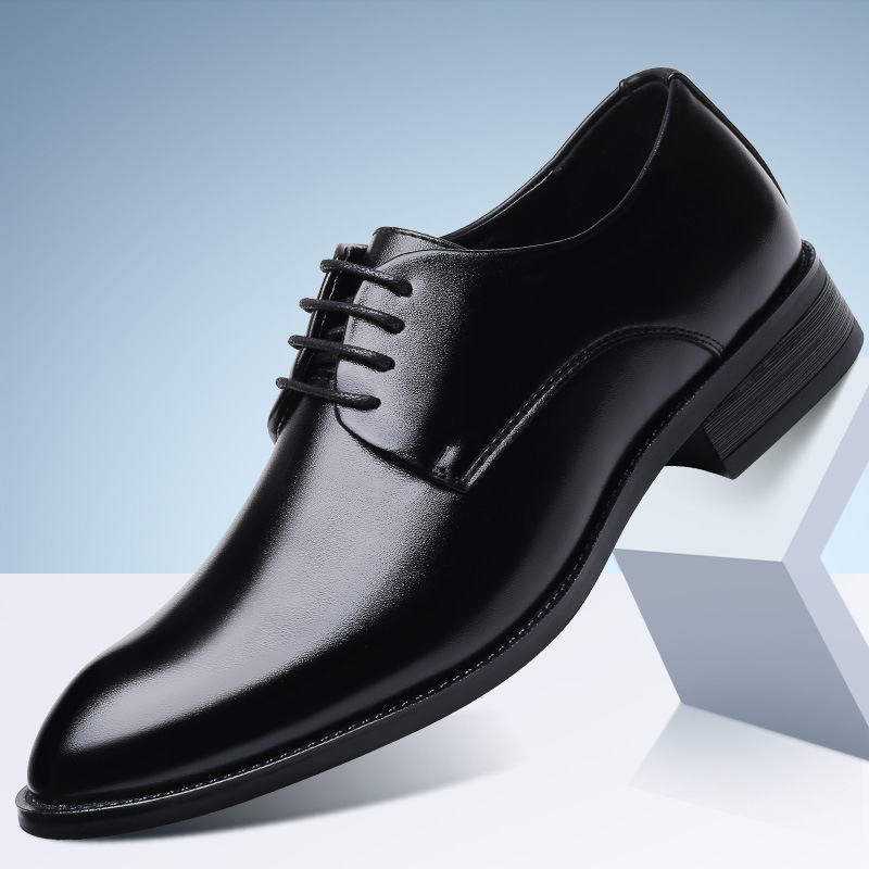 Four new shoes men's dress shoes black tie business men leather shoes factory direct code - Image 7