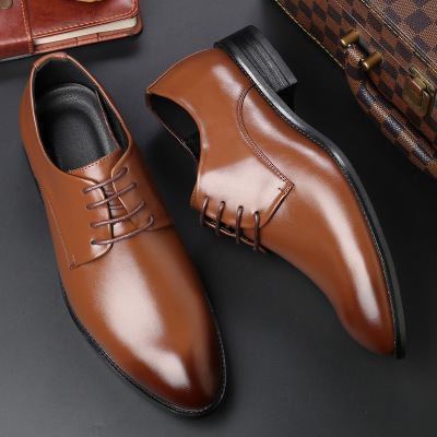 Four new shoes men's dress shoes black tie business men leather shoes factory direct code