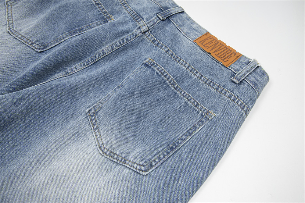 Ripped Letter-printing Jeans For Men And Women - Image 7