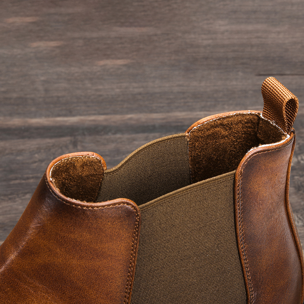 Men Boots Waterproof Leather Shoes Keep Warm - Image 8