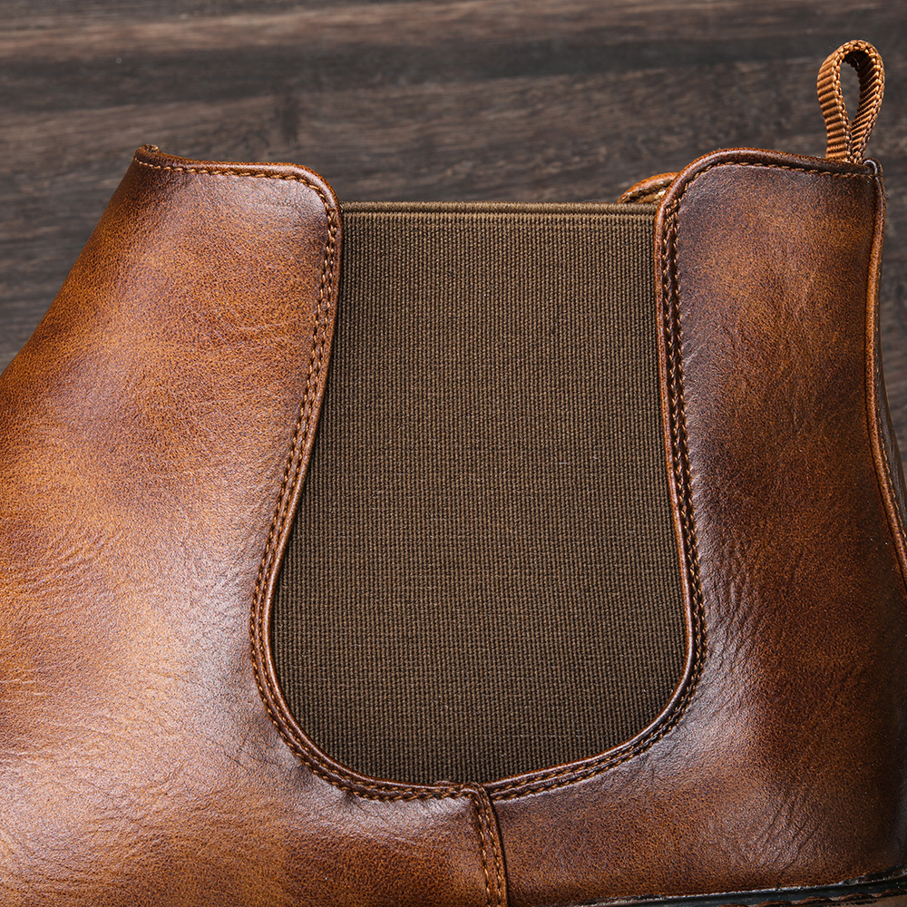 Men Boots Waterproof Leather Shoes Keep Warm - Image 5