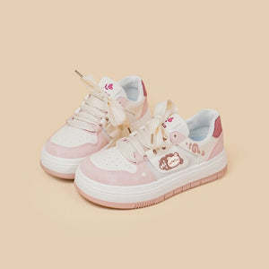 Pink Mesh Panel Shoes For Women - Image 5