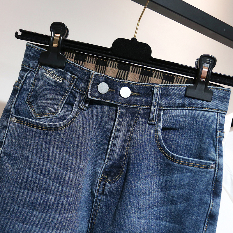 Jeans Women Stretch High Waist Was Thin - Image 3