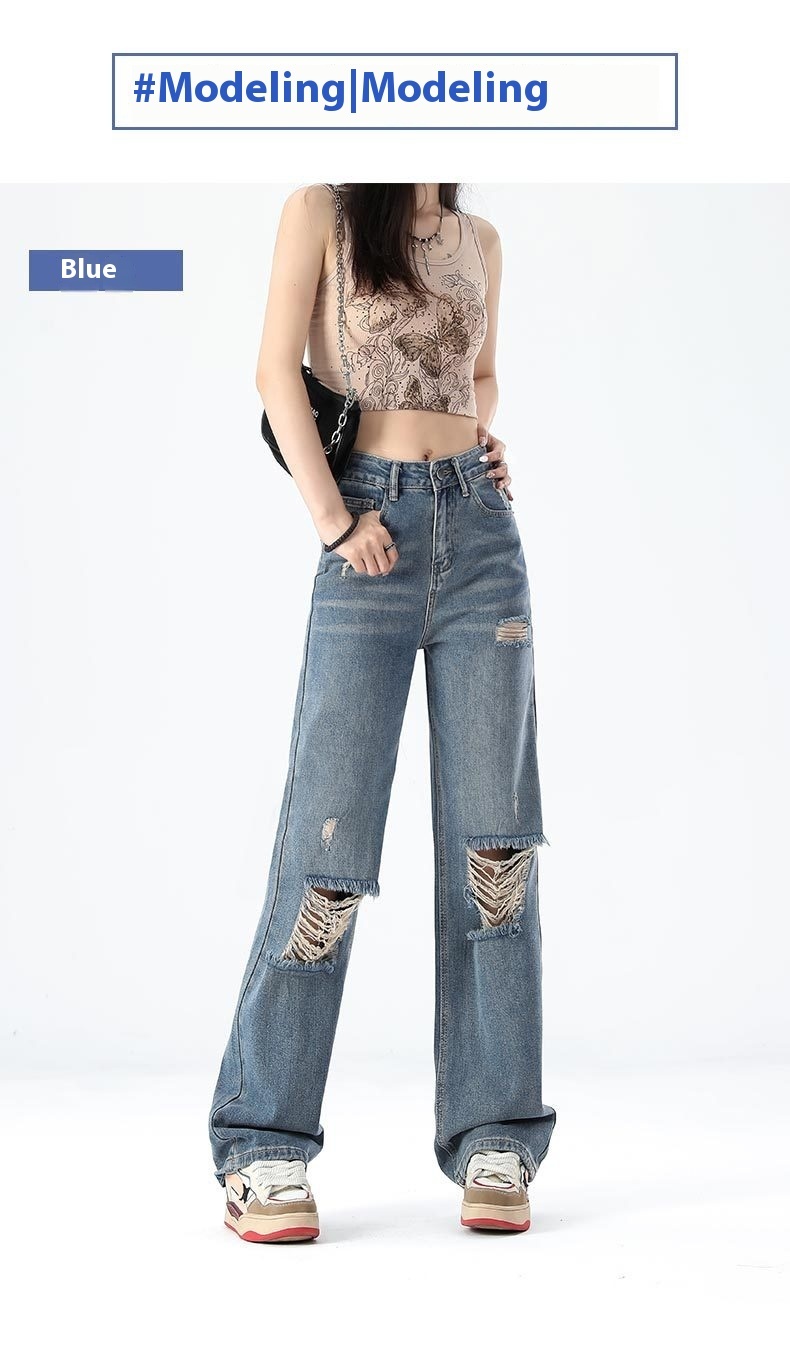 New High Waist Slimming And Wide Leg Jeans For Women - Image 10