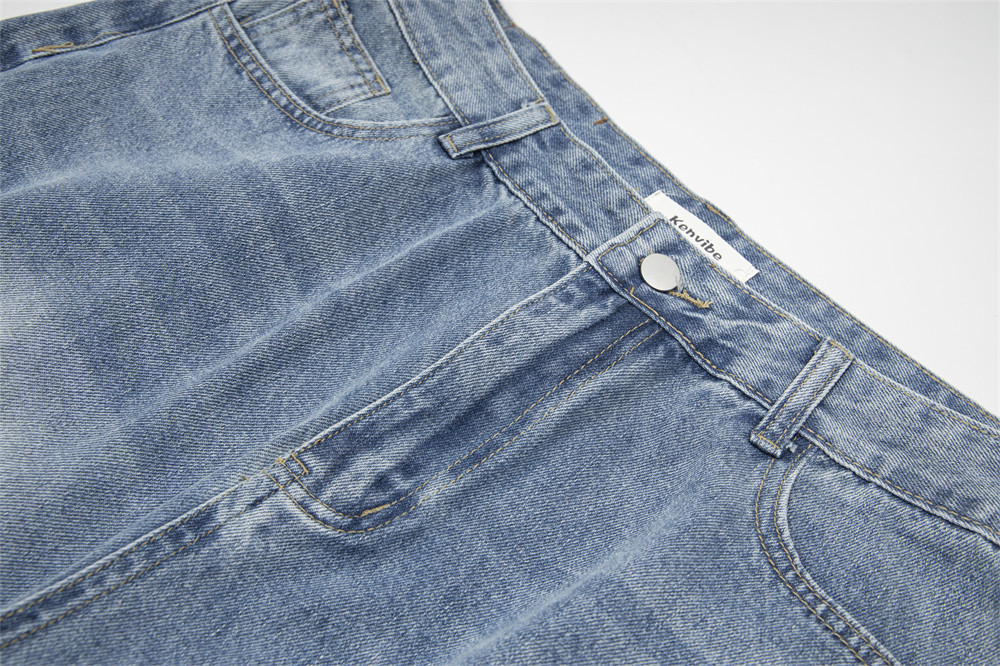 Ripped Letter-printing Jeans For Men And Women - Image 5